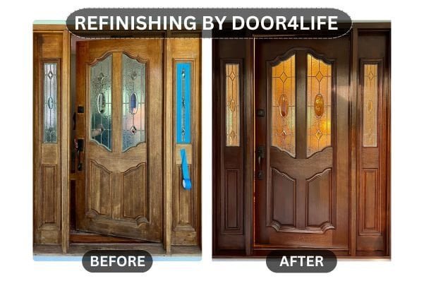 Comparison: old door on the left, new door on the right.